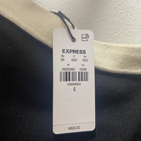 tipped off shoulder novelty button cropped sweater - Picture 8 of 8